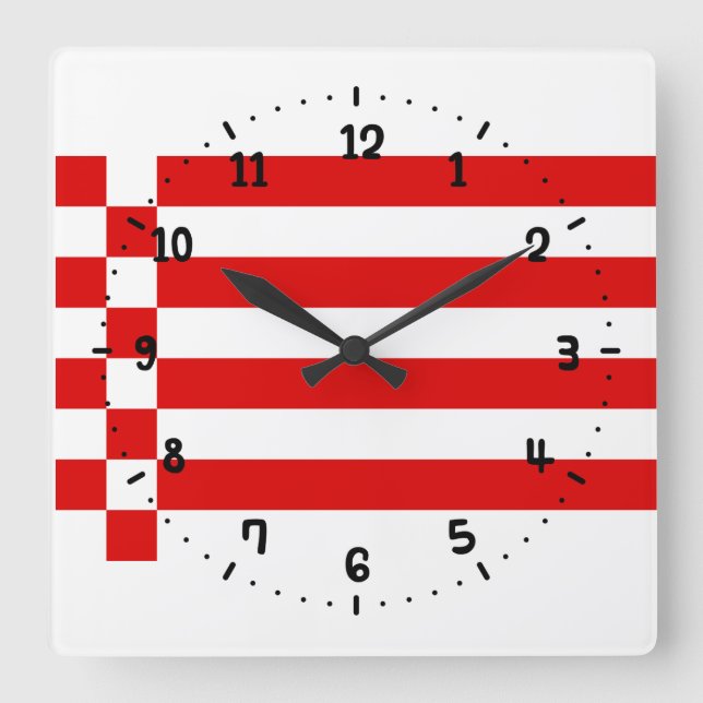Horloge Carrée Drapeau de l'horloge murale Carré de Brême (Recto)