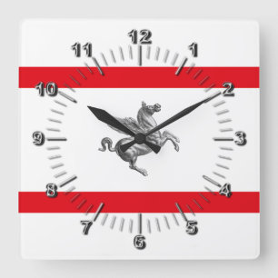 Horloge Carrée Drapeau de Toscane (Italie)