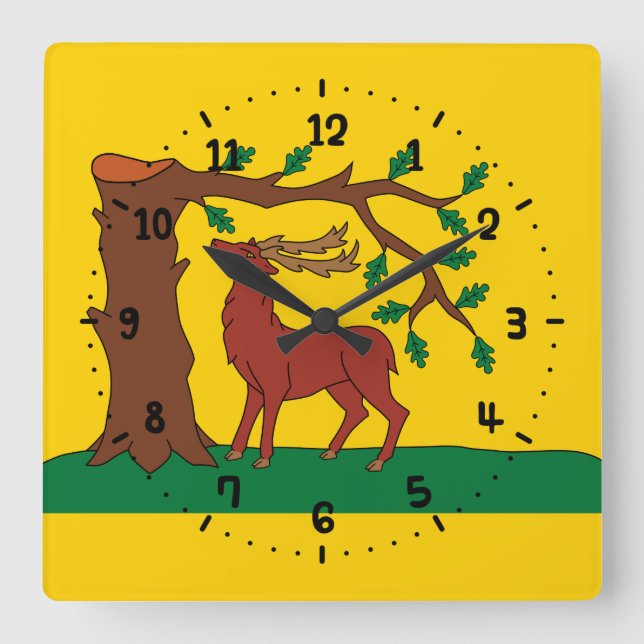 Horloge Carrée Drapeau du comté historique du Berkshire (Recto)