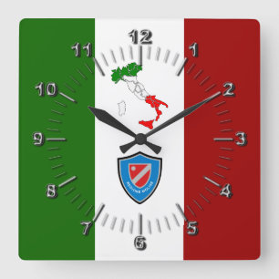 Horloge Carrée Drapeau du Molise (Italie)