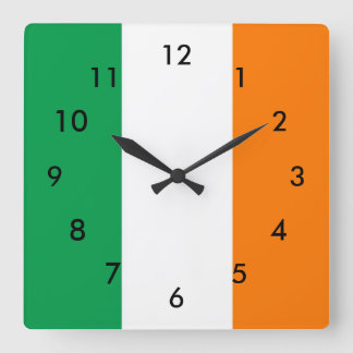 Horloge Carrée Drapeau irlandais