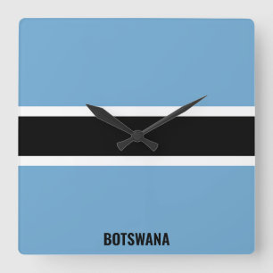 Horloge Carrée Drapeau national du Botswana Patriote