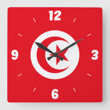 Drapeau tunisien Rouge Blanc Croissant Étoile Numé
