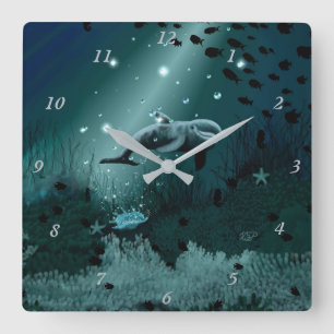 Horloge Carrée Dream dauphin
