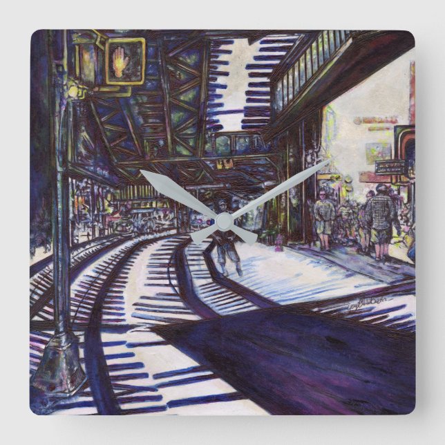 Horloge Carrée Dusting the Piano (Recto)