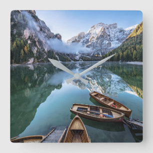 Horloge Carrée Eau   Pragser Wildsee Dolomites Italie