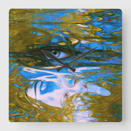 Horloge Carrée Eaux mystiques