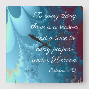Horloge Carrée Ecclesiaste 3:1