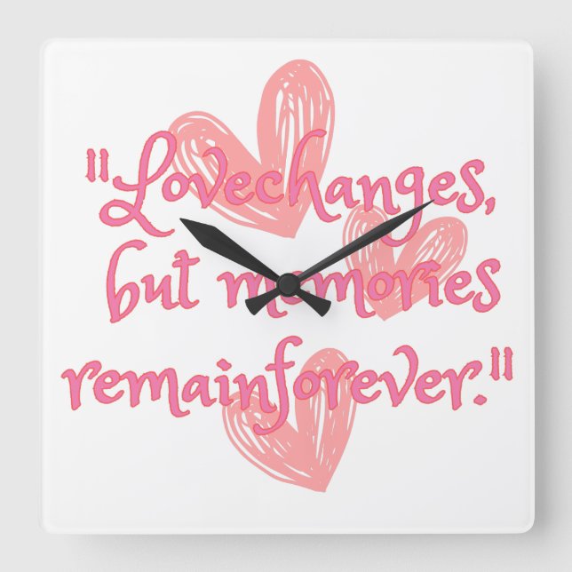 Horloge Carrée Échos intemporels (Recto)