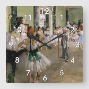 Horloge Carrée Edgar Degas - La Classe de danse