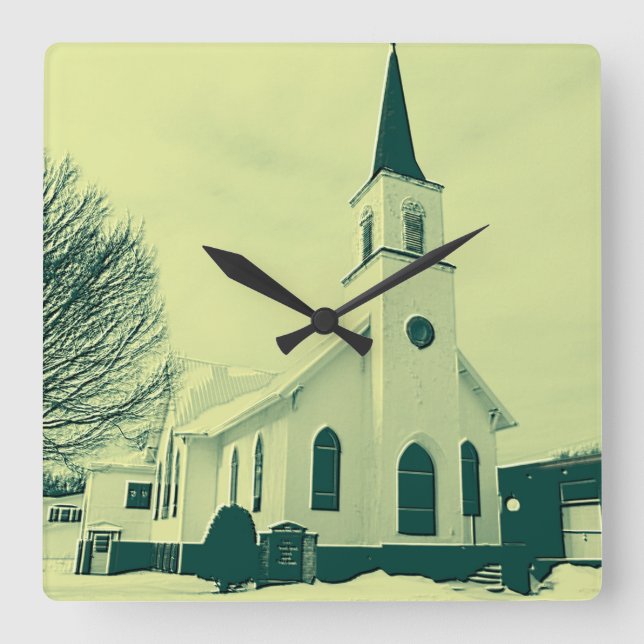 Horloge Carrée Église d'hiver (Recto)