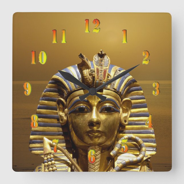 Horloge Carrée Egypte, le roi Tut (Recto)