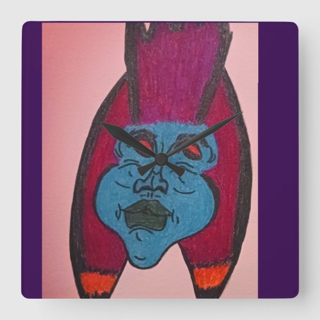 Horloge Carrée Egyptian Inspired Horror Theme Mummy (Recto)