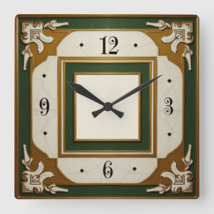 Horloge Carrée Élégance Art déco