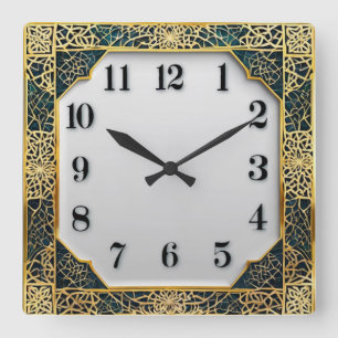 Horloge Carrée Élégant Art Déco