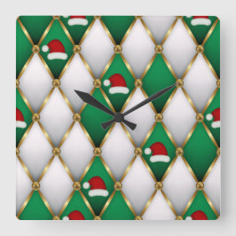 Horloge Carrée Elegant Christmas Wall Clock – Festive Winter Time