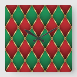 Horloge Carrée Elegant Christmas Wall Clock – Festive Winter Time