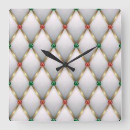 Horloge Carrée Elegant Christmas Wall Clock – Festive Winter Time