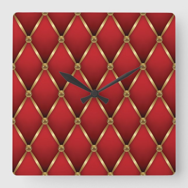 Horloge Carrée Elegant Christmas Wall Clock – Festive Winter Time (Recto)
