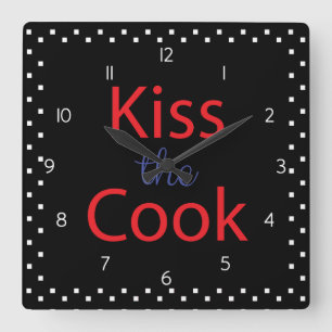 Horloge Carrée Embrasse Le Cuisinier