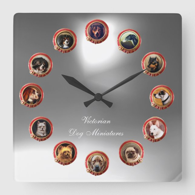 HORLOGE CARRÉE ENAMÉRIQUES VICTORIENS MINIATURE PORTRAITS DE CHIE (Recto)
