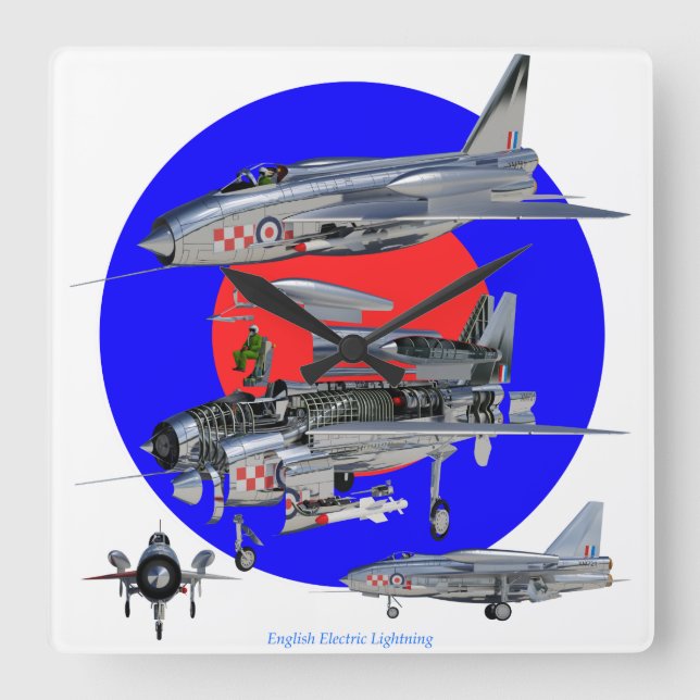 Horloge Carrée English Electric lightning (Recto)