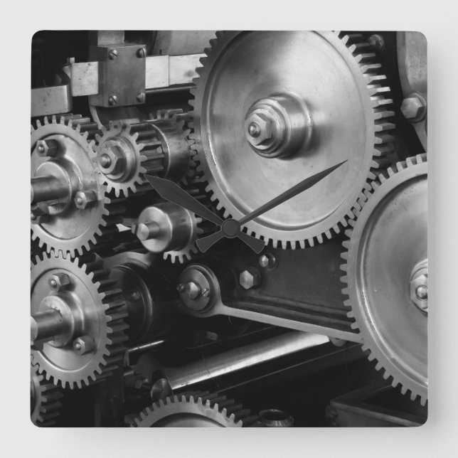 Horloge Carrée Équipements en acier (Recto)