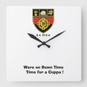 Horloge Carrée Étaient sur le temps d'arrêt pour un Cuppa.