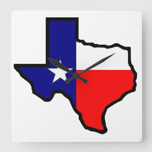 Horloge Carrée État d'horloge murale du Texas (Recto)