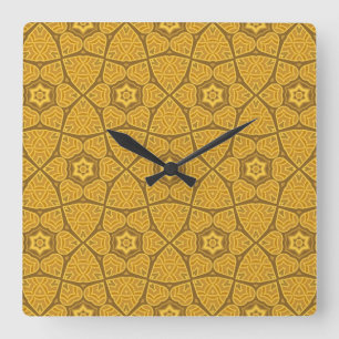 Horloge Carrée Ethnic modern geometric pattern