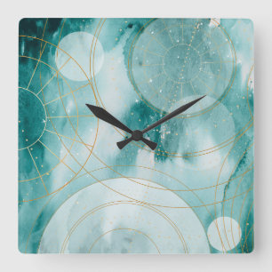 Horloge Carrée Étoiles de diplômes magiques II
