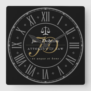 Horloge Carrée Excellent   Procureur Personnalisé En Droit