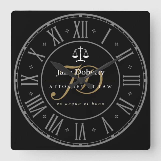 Horloge Carrée Excellent Times | Attorney (Recto)