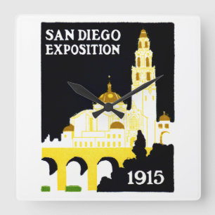 Horloge Carrée Exposition de San Diego en 1915