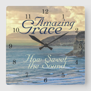 Horloge Carrée Extraordinaire Hymne Hymne Ocean Sunset