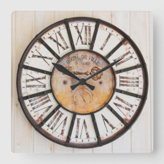 Horloge Carrée FACE vintage DE L'HORLOGE | chiffres romains