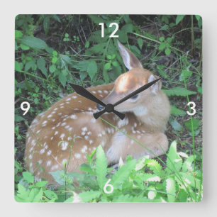 Horloge Carrée Fawn Wall Clock
