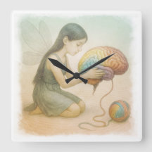 Fée ailée tissant le cerveau