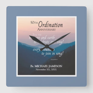 Horloge Carrée Félicitations pour le 50e anniversaire de l'ordin