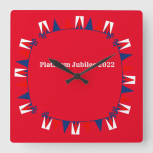 Horloge Carrée Fête du Jubilé de Platine 