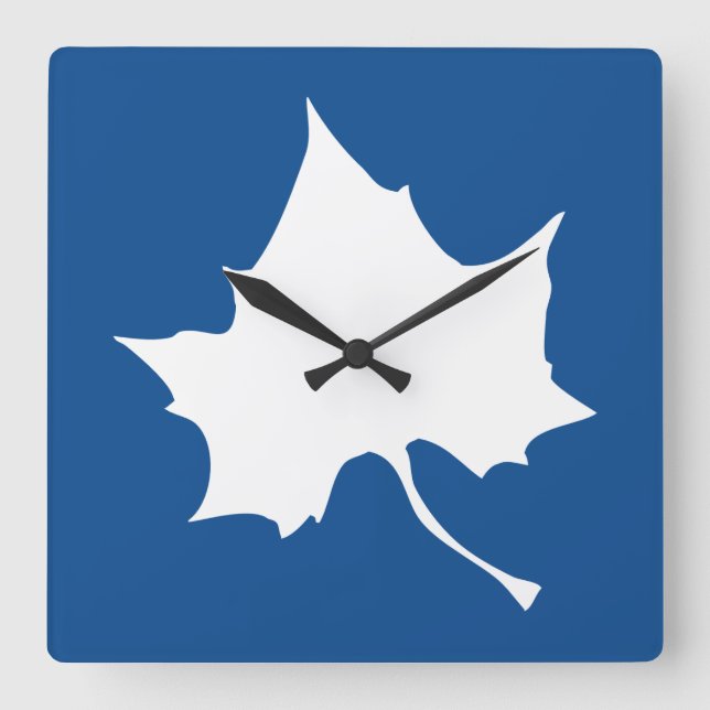 Horloge Carrée Feuille d'état Indiana (Recto)
