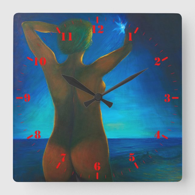 Horloge Carrée Fille (Recto)