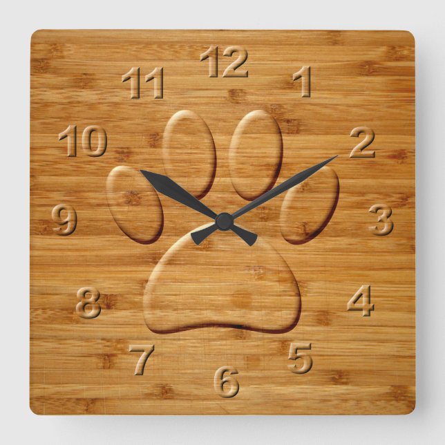 Horloge Carrée Film de Bamboo (Recto)