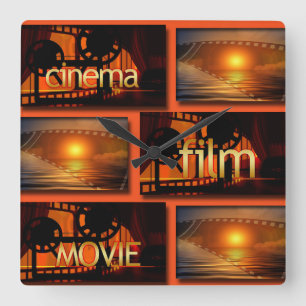 Horloge Carrée Film Movie Collage