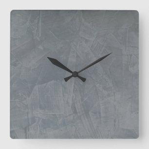 Horloge Carrée Finition vénitienne de Faux de plâtre d'ardoise
