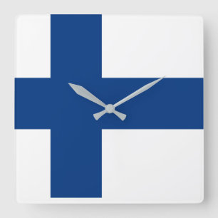 Horloge Carrée Finland National World Flag