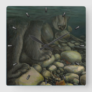 Horloge Carrée Fisherman Clock Fishing