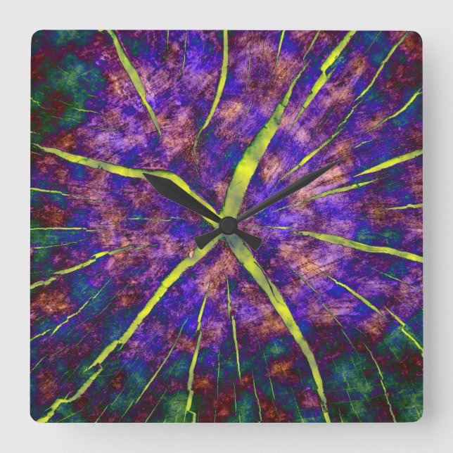 Horloge Carrée Fissures dans le temps (Recto)