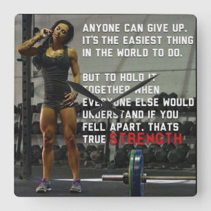 Horloge Carrée Fitness and Gym Motivation
