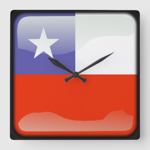 Horloge Carrée Flag of Chile